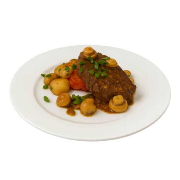 Bife de chorizo al champiñon